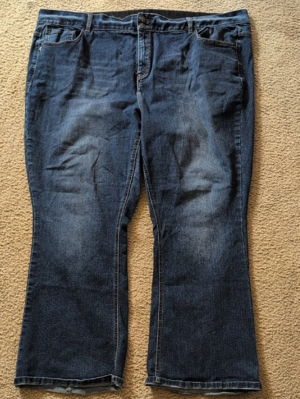 Lane Bryant Boot-Cut Jeans in Dark Blue Wash